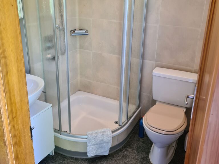 Dusche und WC / shower and toilet